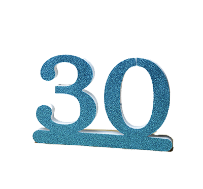 Number 30 for 30th Birthday - Two Colors at Factory Prices