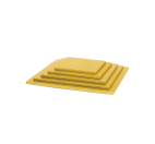 Gold square cake board of 0,4 inches