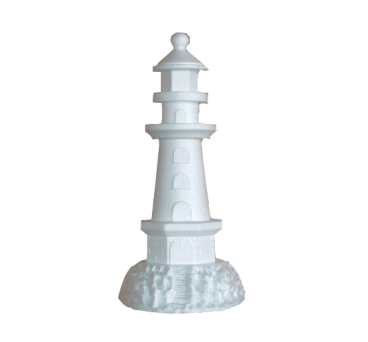 Polystyrene Lighthouse on Rock