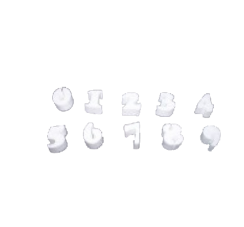 Styrofoam Numbers from 0 to 9