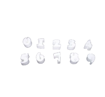 Polystyrene numbers in variety of sizes