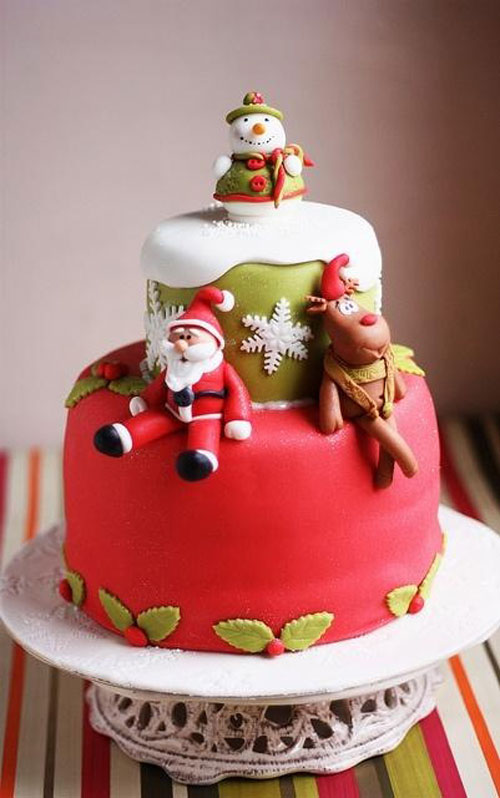 jem SCH15 Slitta di Babbo Natale Stencil per Cake Design Blu 
