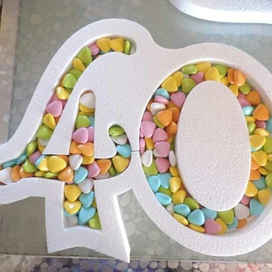 Portaconfetti numero 40 per decori cake design