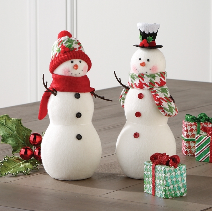 Muñeco de nieve en poliestireno para decoración navideña